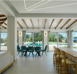 3 bedroom seaside villa with pool & jacuzzi, near Acharavi, sleeps 6